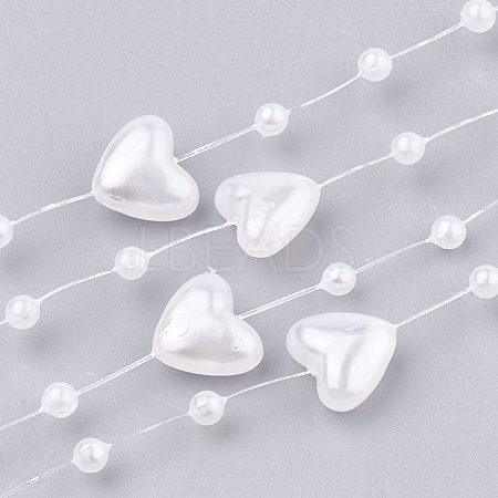 ABS Plastic Imitation Pearl Beaded Trim Garland Strand AJEW-S071-02D-1