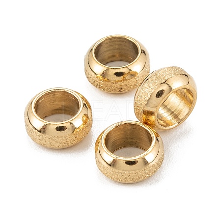 Ion Plating(IP) Frosted 201 Stainless Steel European Beads LS-STAS-B020-13G-1