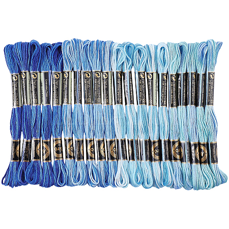 20 Skeins 4 Colors 6-Ply Polyester Embroidery Floss OCOR-CY0004-38C-1