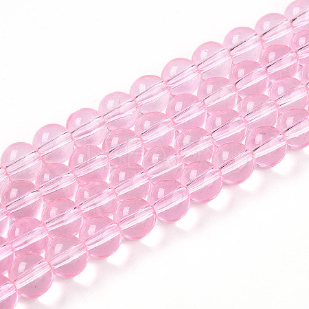 Baking Paint Transparent Glass Beads X1-DGLA-N006-8mm-01-1