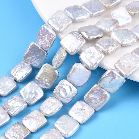 Baroque Natural Nucleated Pearl Keshi Pearl Beads Strands PEAR-S020-K09-2-1