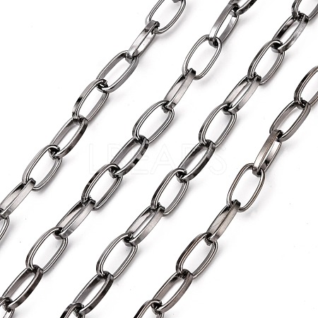 Iron Paperclip Chains X-CH-R025-13x6mm-B-1