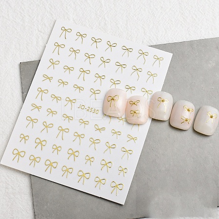 Bowknot Self Adhesive Nail Art Stickers PW-WG8AD37-03-1