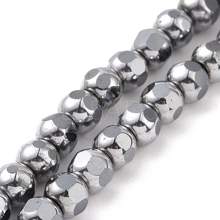 Electroplated Non-magnetic Synthetic Hematite Beads Strands G-G862-02C-1