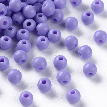 Opaque Acrylic Beads MACR-S370-C6mm-SS2114-1