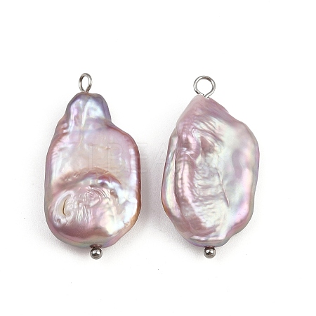 Natural Freshwater Pearl Keshi Pearl Pendants STAS-D378-07A-P-1