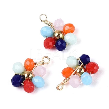 Glass with 304 Stainless Steel Pendants GLAA-T028-13A-1
