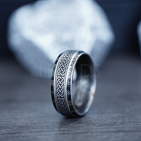 Viking Style Retro 304 Stainless Steel Finger Rings FS-WG40F7A-02-1