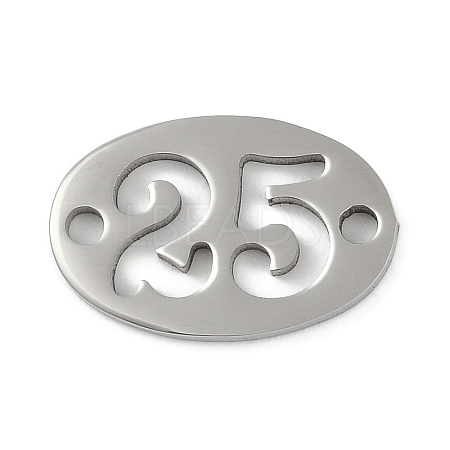 Non-Tarnish 304 Stainless Steel Flat Round Connector Charms STAS-L279-021P-1