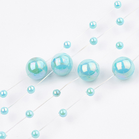 ABS Plastic Imitation Pearl Beaded Trim Garland Strand AJEW-S071-01A-1