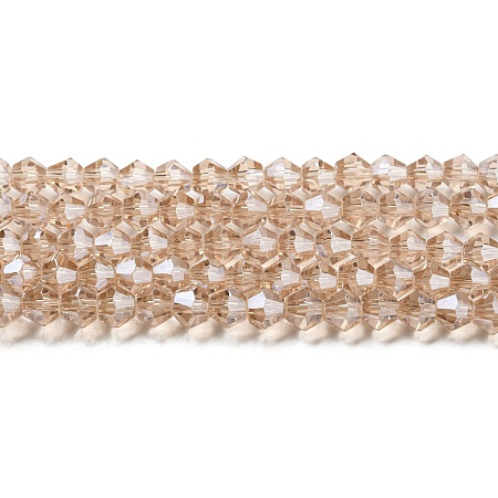Transparent Electroplate Glass Beads Strands EGLA-A039-T4mm-A12-1