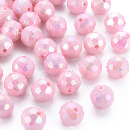 Opaque Acrylic Beads TACR-S154-10F-07-1