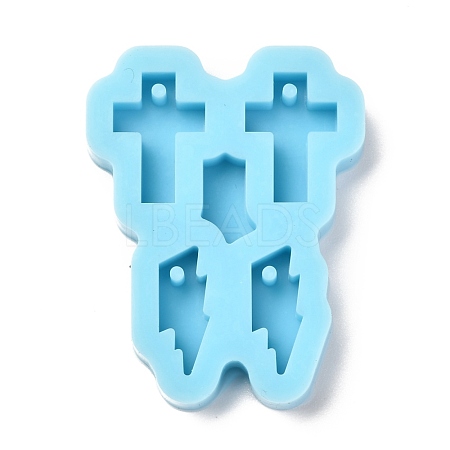 Cross & Lightning Pendant Silicone Molds DIY-P022-01-1