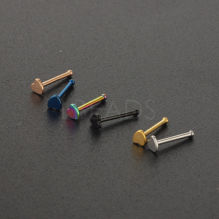 304 Stainless Steel Heart Nose Bone Rings WG0DFB7-04-1