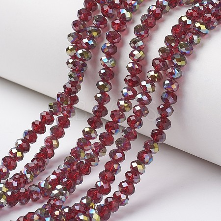 Electroplate Transparent Glass Beads Strands LS-EGLA-A034-T6mm-S14-1