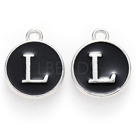 Platinum Plated Alloy Charms X-ENAM-S118-02L-P-1