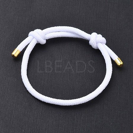 Adjustable Nylon Round Milan Cord Slider Bracelet Making FB-H001-01G-17-1