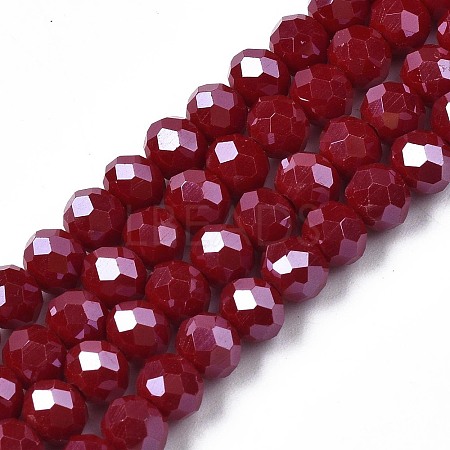Electroplate Glass Beads Strands EGLA-A034-P3mm-A13-1