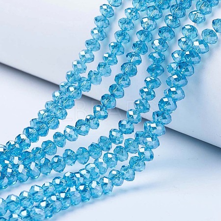 Electroplate Glass Beads Strands EGLA-A034-T6mm-A13-1
