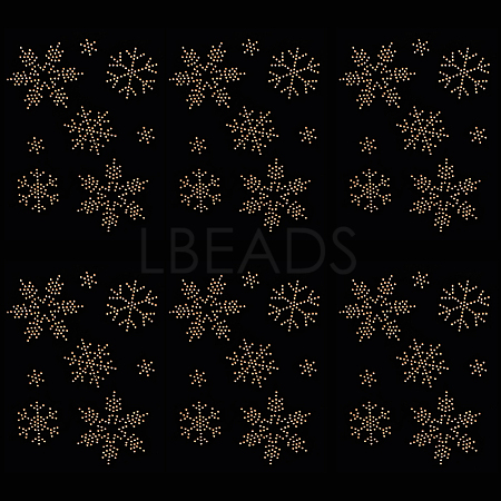 Snowflake Pattern Hotfix Rhinestones DIY-WH0430-205D-1