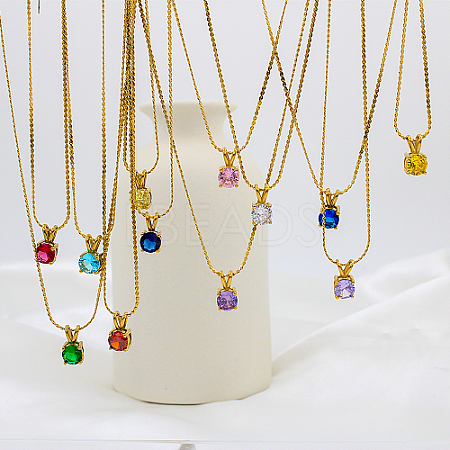 Real 18K Gold Plated Stainless Steel Pendant Necklaces CP2918-4-1