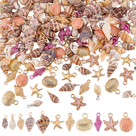 160Pcs 11 Styles Alloy Pendants FIND-PH0029-34-1