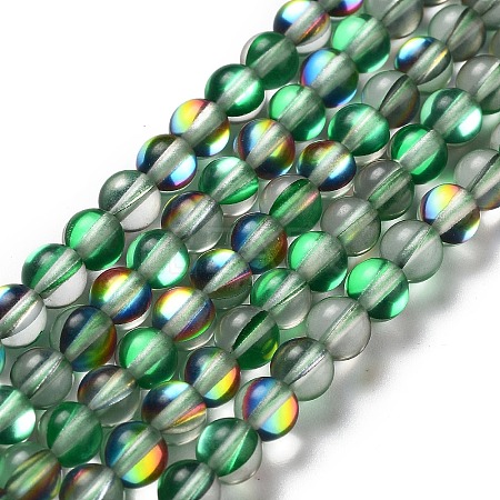 Synthetic Moonstone Beads Strands G-P528-J01-01-1
