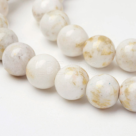 Natural Mashan Jade Beads Strands G-P232-01-F-6mm-1