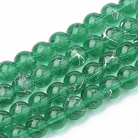 Drawbench Transparent Glass Beads Strands X-GLAD-Q012-6mm-12-1