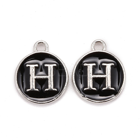 Platinum Plated Alloy Charms ENAM-S118-02H-P-1