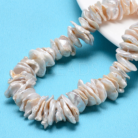 Natural Baroque Pearl Keshi Pearl Beads Strands PEAR-R065-01-1