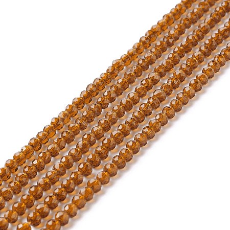 Transparent Glass Beads Strands GLAA-C019-01B-14-1