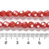 Electroplate Opaque Glass Beads Strands EGLA-A035-P6mm-A03-4