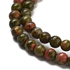 Natural Unakite Beads Strands G-G143-A04-01-4