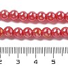 Electroplate Opaque Glass Beads Strands GLAA-XCP0001-52-5