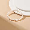 Natural Pearl Beaded Stretch Bracelet for Women BJEW-JB08868-01-4