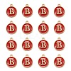 Golden Plated Alloy Enamel Charms ENAM-S118-03B-2
