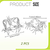Bees Zinc Alloy Crystal Ball Display Bases AJEW-WH0796-07B-2