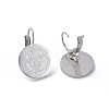 Religion Theme 304 Stainless Steel Leverback Earrings EJEW-I239-07P-2