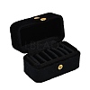 Mini Rectangle Velvet Ring Storage Boxes with Snap Buttons CON-Z009-02B-1
