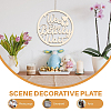 Creative Natural Wooden Wall Hanging Decoration WOOD-WH0039-006-3