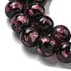 Handmade Silver/Gold Foil Lampwork Beads Strands LAMP-L079-07C-3