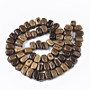Undyed & Natural Wenge Wood Beads Strands X-WOOD-T024-013-2