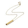 304 Stainless Steel Whistle Pendant Necklaces NJEW-P277-01G-2