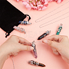  DIY 6 Colors Natural & Synthetic Gemstone Pendant Necklace Making Kits DIY-NB0005-04-3