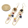 Natural Gemstone Dangle Earrings EJEW-TA00257-2