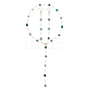 Handmade Natural Green Agate Beaded Chains Earring & Necklaces Sets SJEW-JS01342-04-2