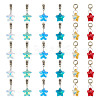 30Pcs 6 Colors Glass European Dangle Charms PALLOY-GO00005-1