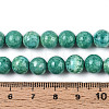 Dyed Synthetic Fossil Beads Strands G-T139-8mm-66E-5