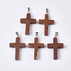 Natural Red Jasper Pendants G-S358-001F-1